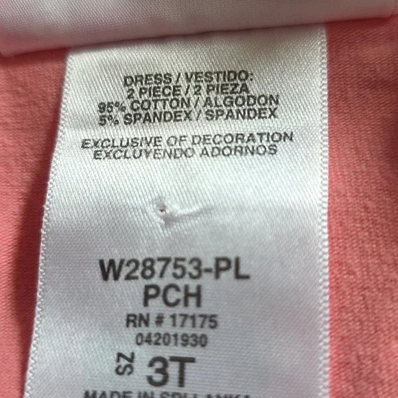 Bonnie Jean Pink & Brown 2-Piece Cotton Girls Outfit w/Turkey Applique.  Size 3T - Picture 8 of 10